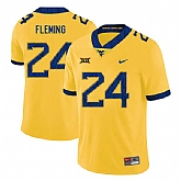 West Virginia Mountaineers 24 Maurice Fleming Yellow College Football Jersey Dzhi,baseball caps,new era cap wholesale,wholesale hats